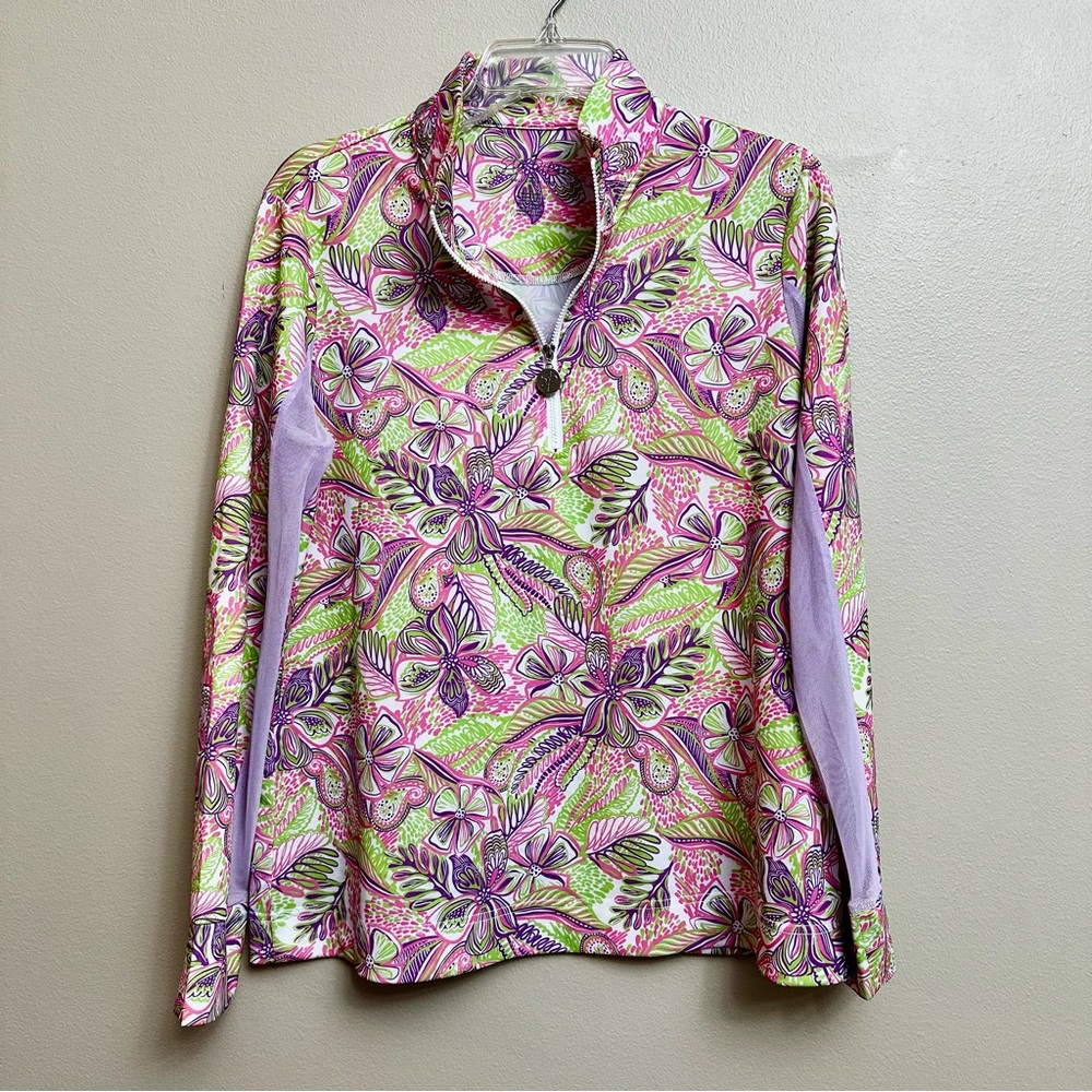 Stella Parker Golf Collection Quarter Zip Long Sleeve Top